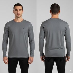 Realtree Performance Base Layer Long Sleeve Shirt Mens Small Gray Hunting Travel